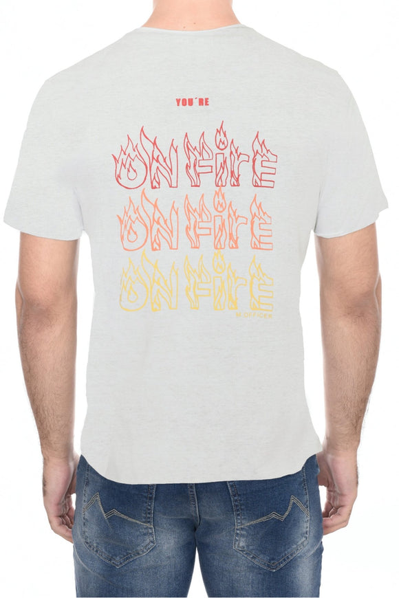 CAMISETA C M/C GOLA C SILK ON FIRE - M.Officer