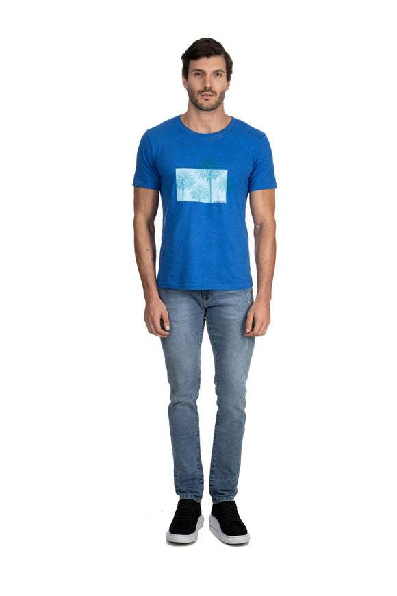 CAMISETA M/C SLIM PALMEIRAS AZUIS - M.Officer