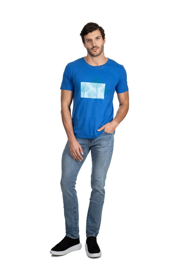 CAMISETA M/C SLIM PALMEIRAS AZUIS - M.Officer