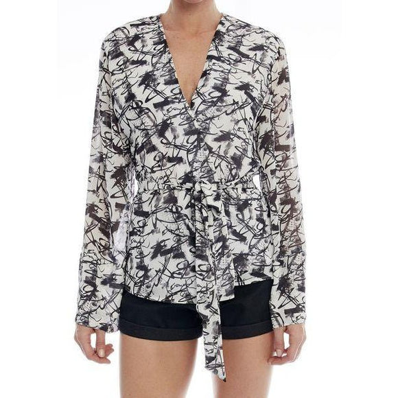 KIMONO M/L DECOTE V EST. GRAFFITI - M.Officer