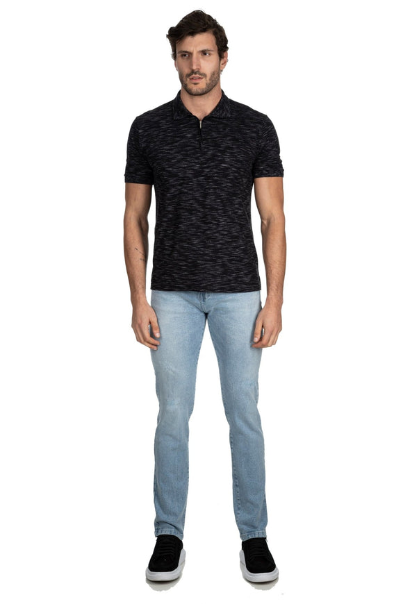 POLO LISA M/C C PIQUET JET C ZIPER - M.Officer