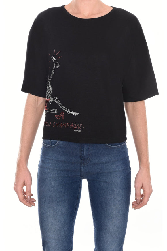 T-SHIRT AMPLA M/C GOLA C SILK CAVEIRA - M.Officer
