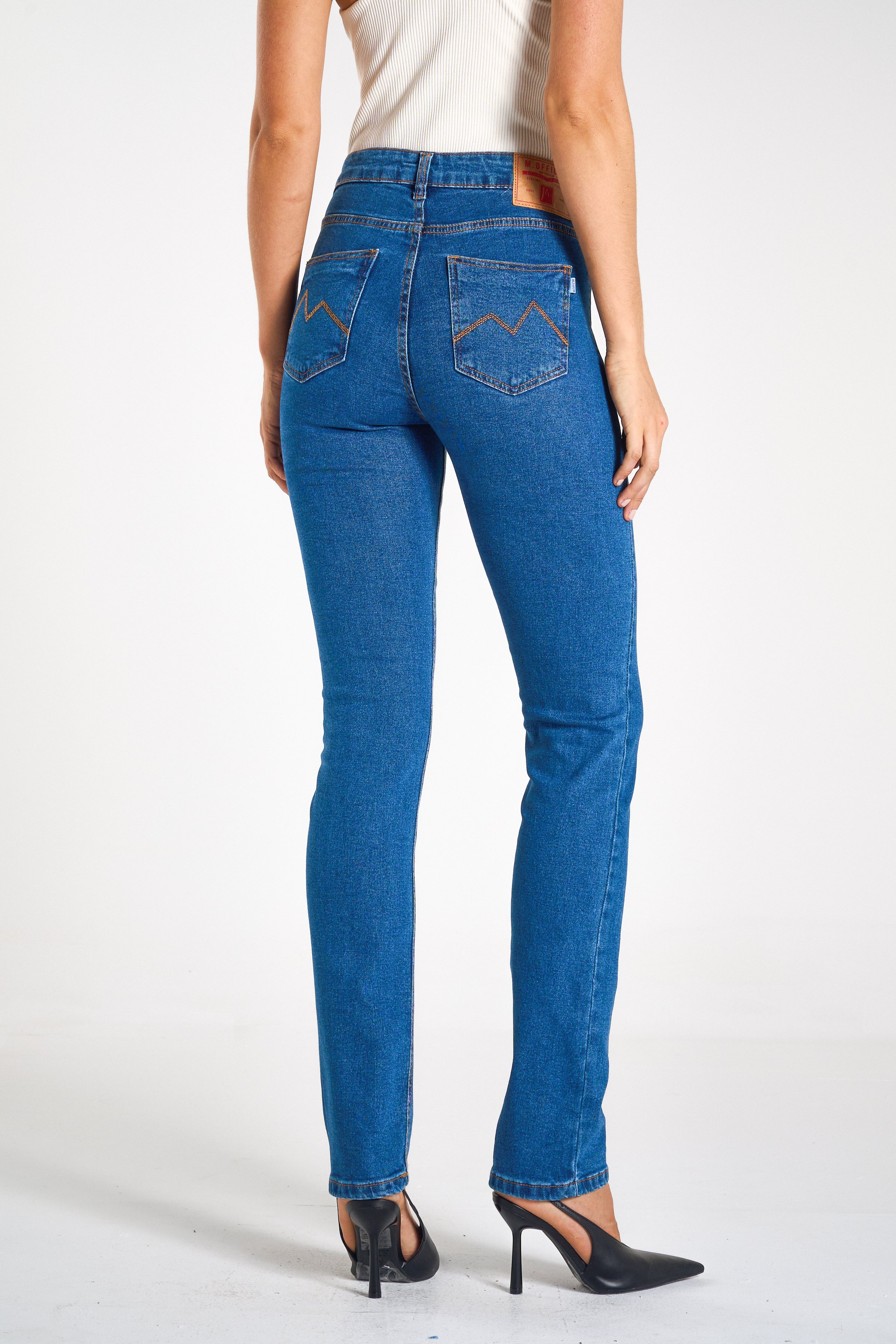 CALÇA JEANS RETA C4 BLUE WASH 93