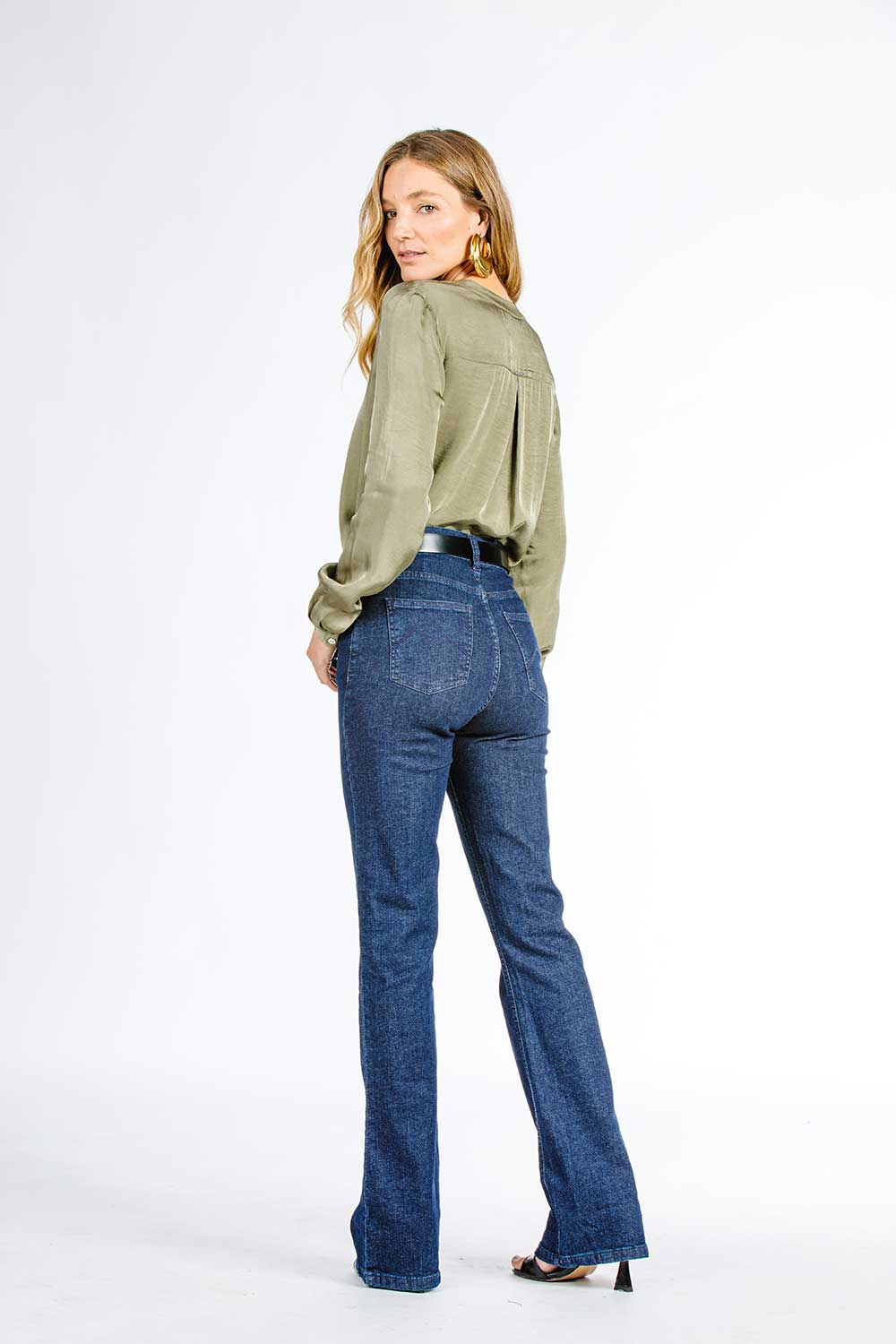 CALCA JEANS BOOT CUT C4 DARK BLUE