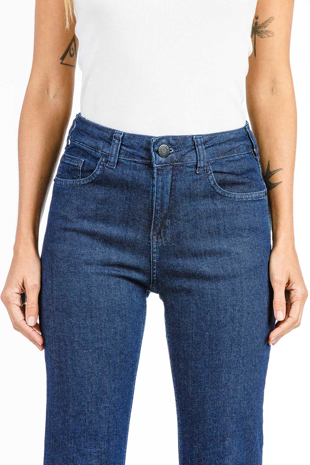 CALCA JEANS BOOT CUT C4 DARK BLUE