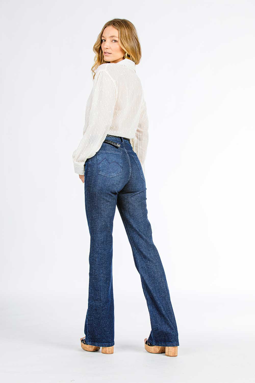 CALÇA JEANS BOOT CUT C4 DARK BLUE 93