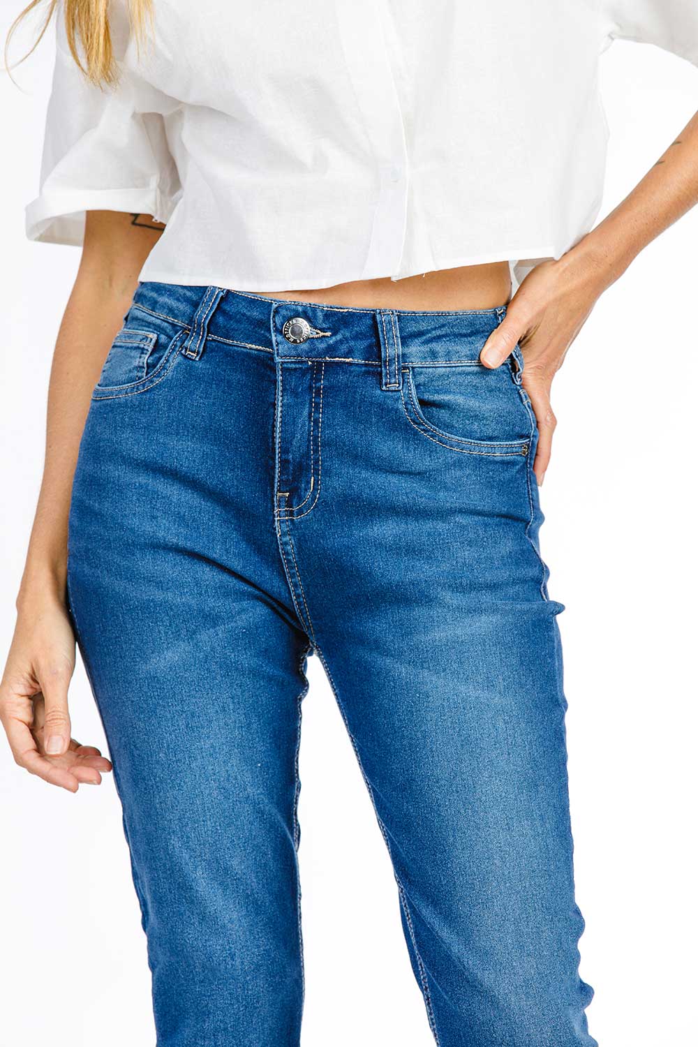 CALÇA JEANS SKINNY C4 DARK BLUE 93