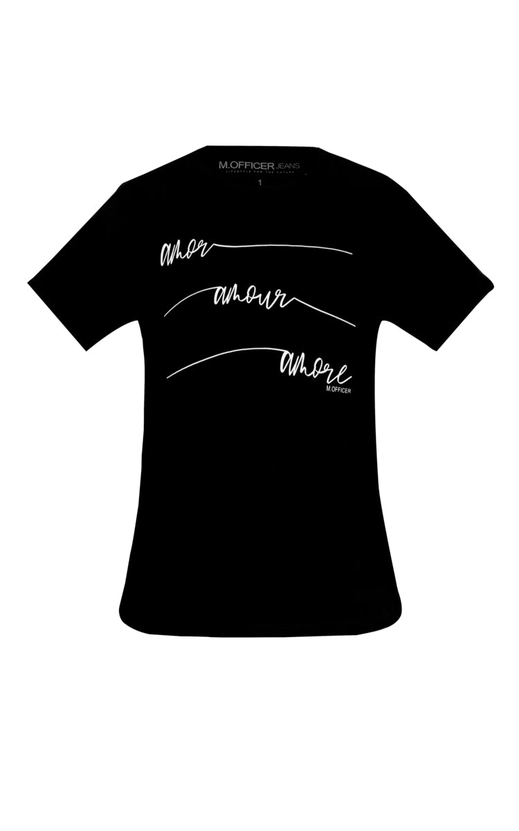 T-SHIRT COMFORT M/C ESTAMPA AMORE