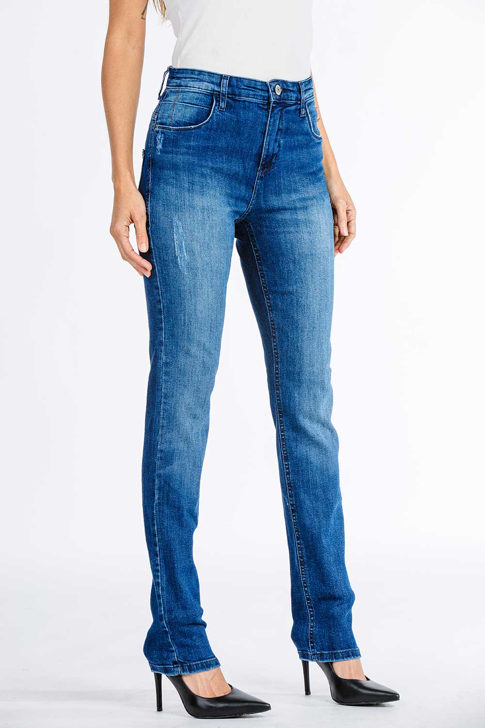 CALÇA JEANS SKINNY C3 BLUE WASH