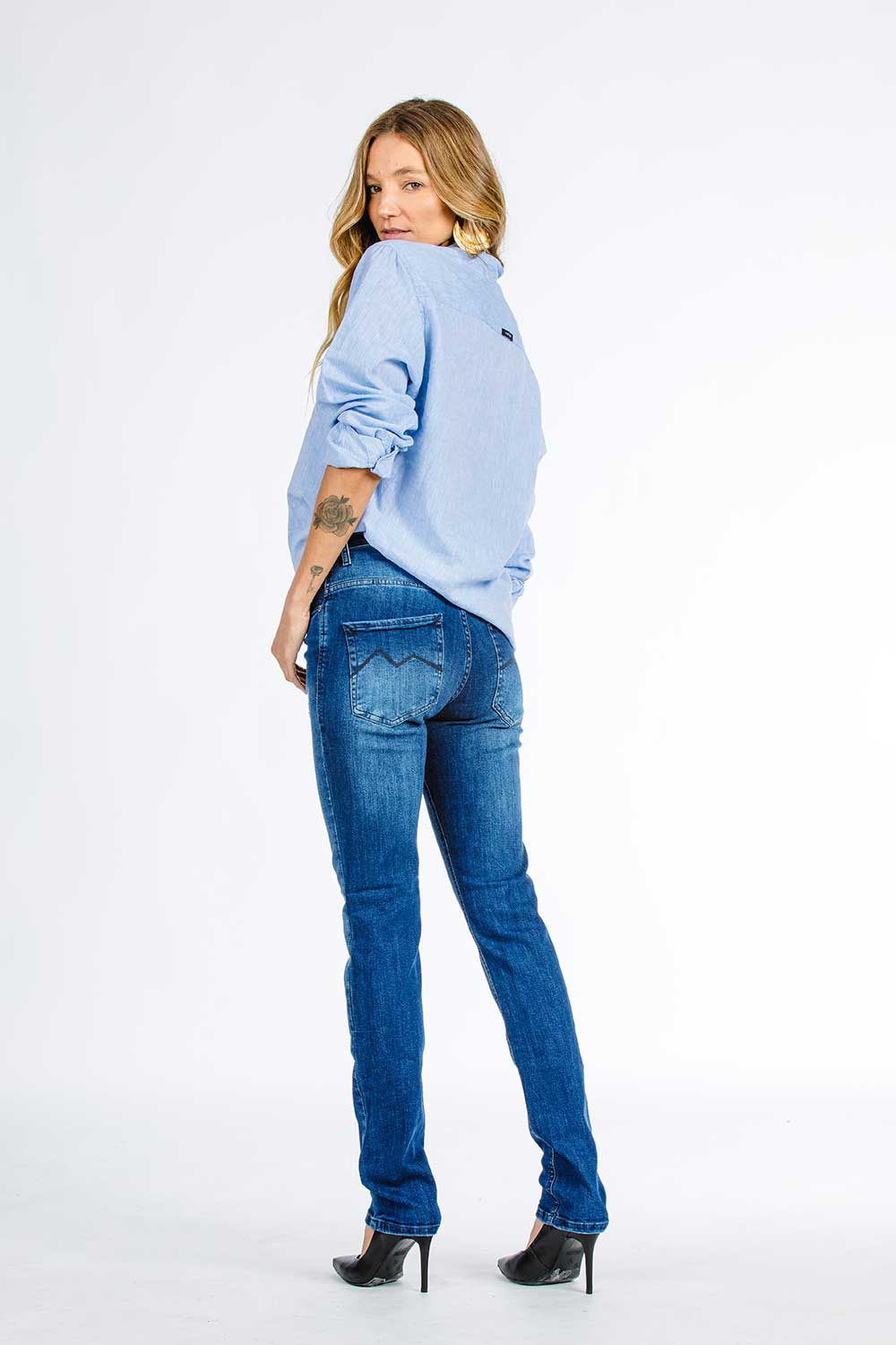 CALÇA JEANS SKINNY C3 BLUE WASH