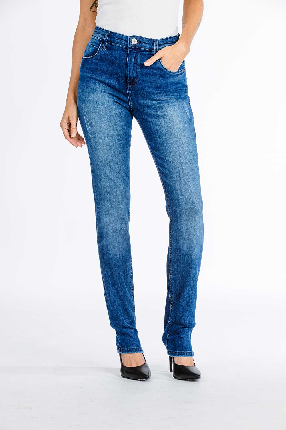 CALÇA JEANS SKINNY C3 BLUE WASH