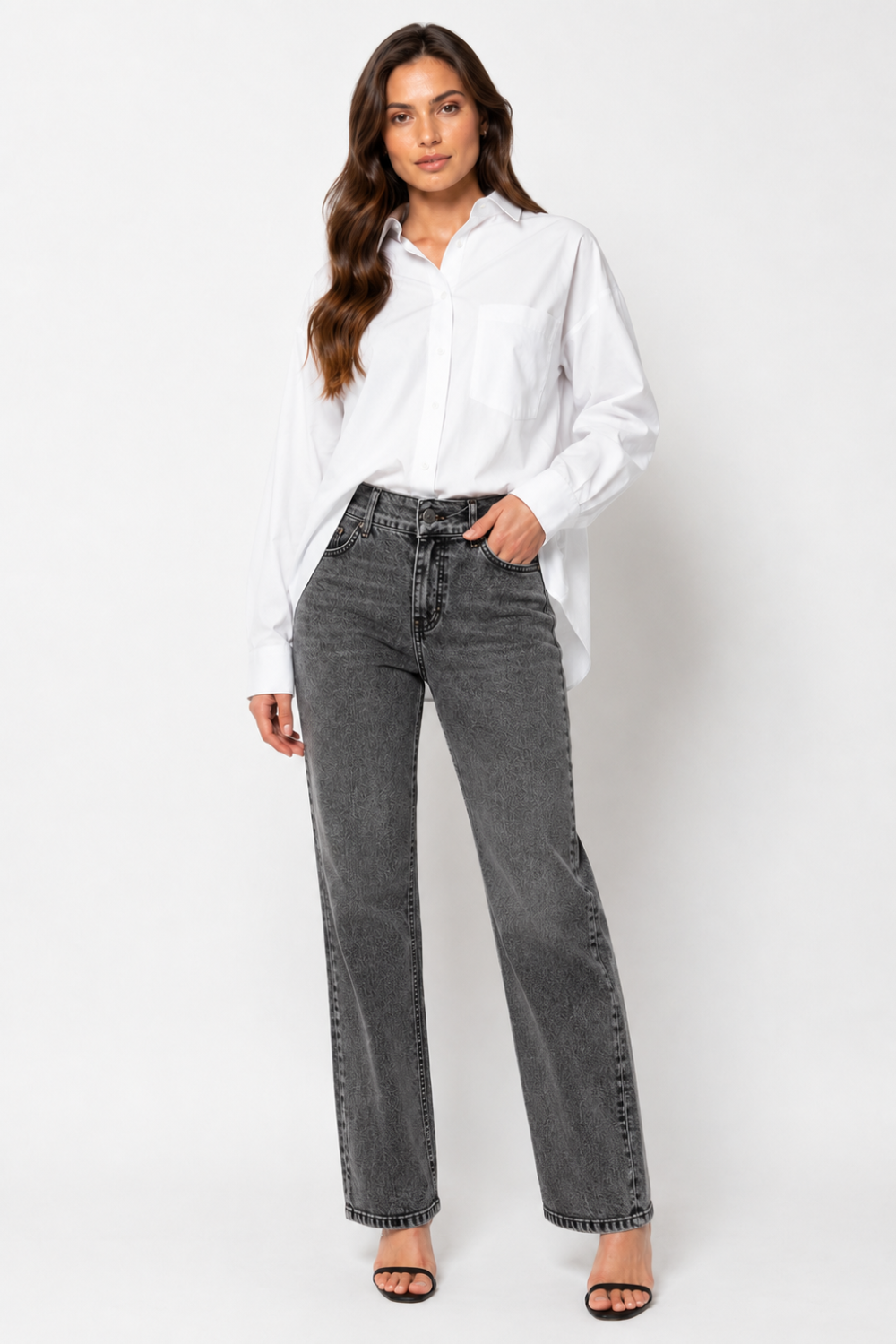 CALÇA JEANS RETA C3 BLACK DENIM