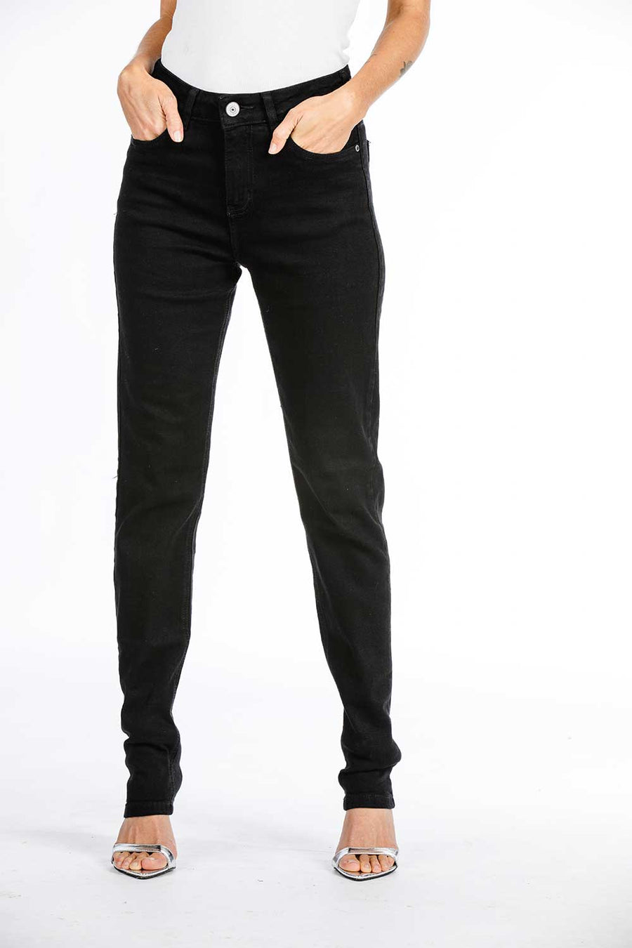 CALÇA JEANS SKINNY C4 SUPER BLACK DENIN