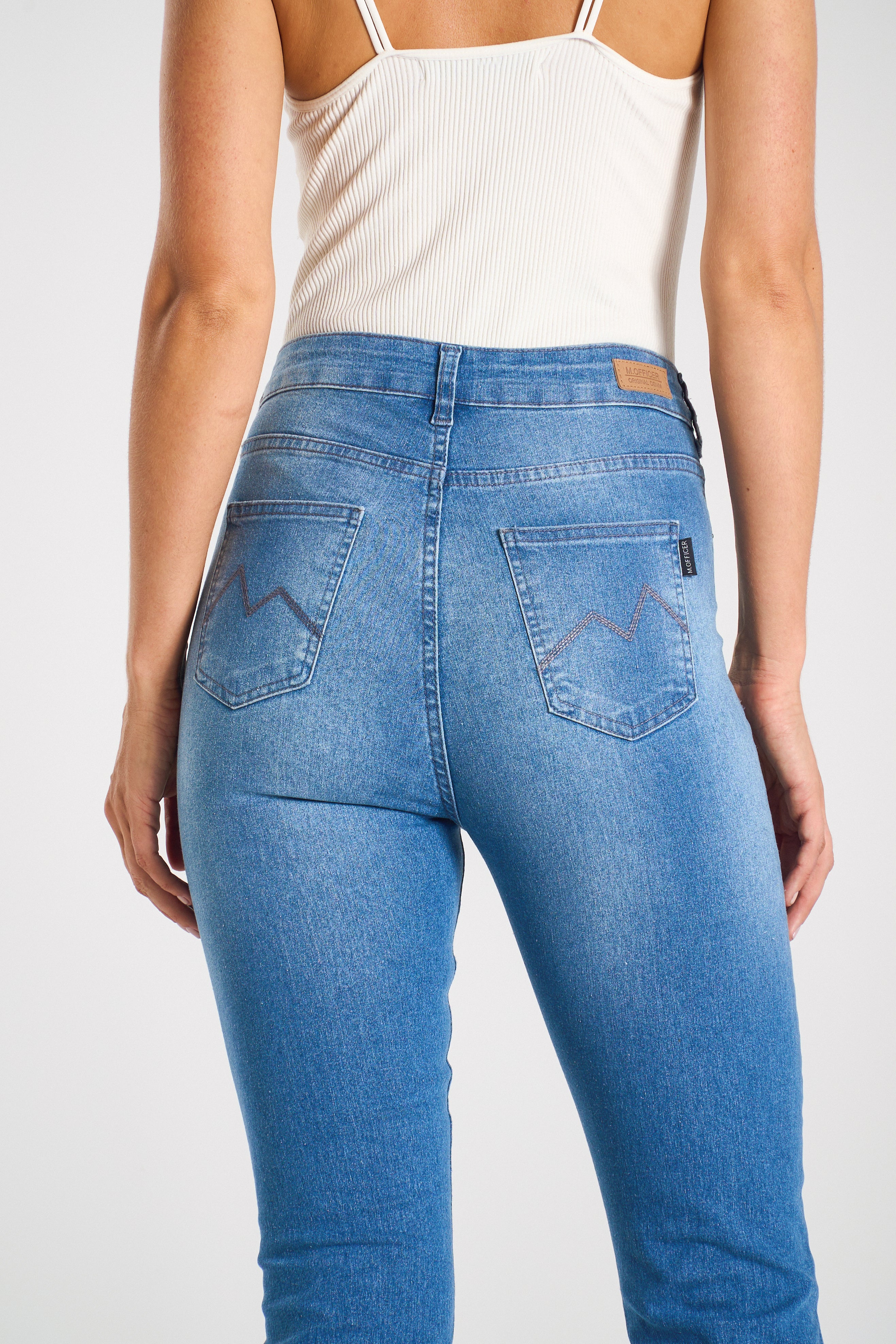 CALÇA JEANS BOOT CUT C4 LIGHT BLUE