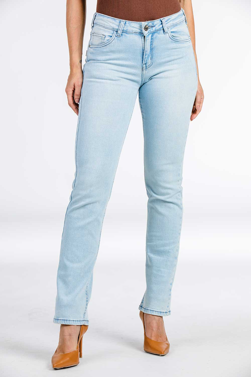 CALÇA JEANS RETA C3 LIGHT BLUE