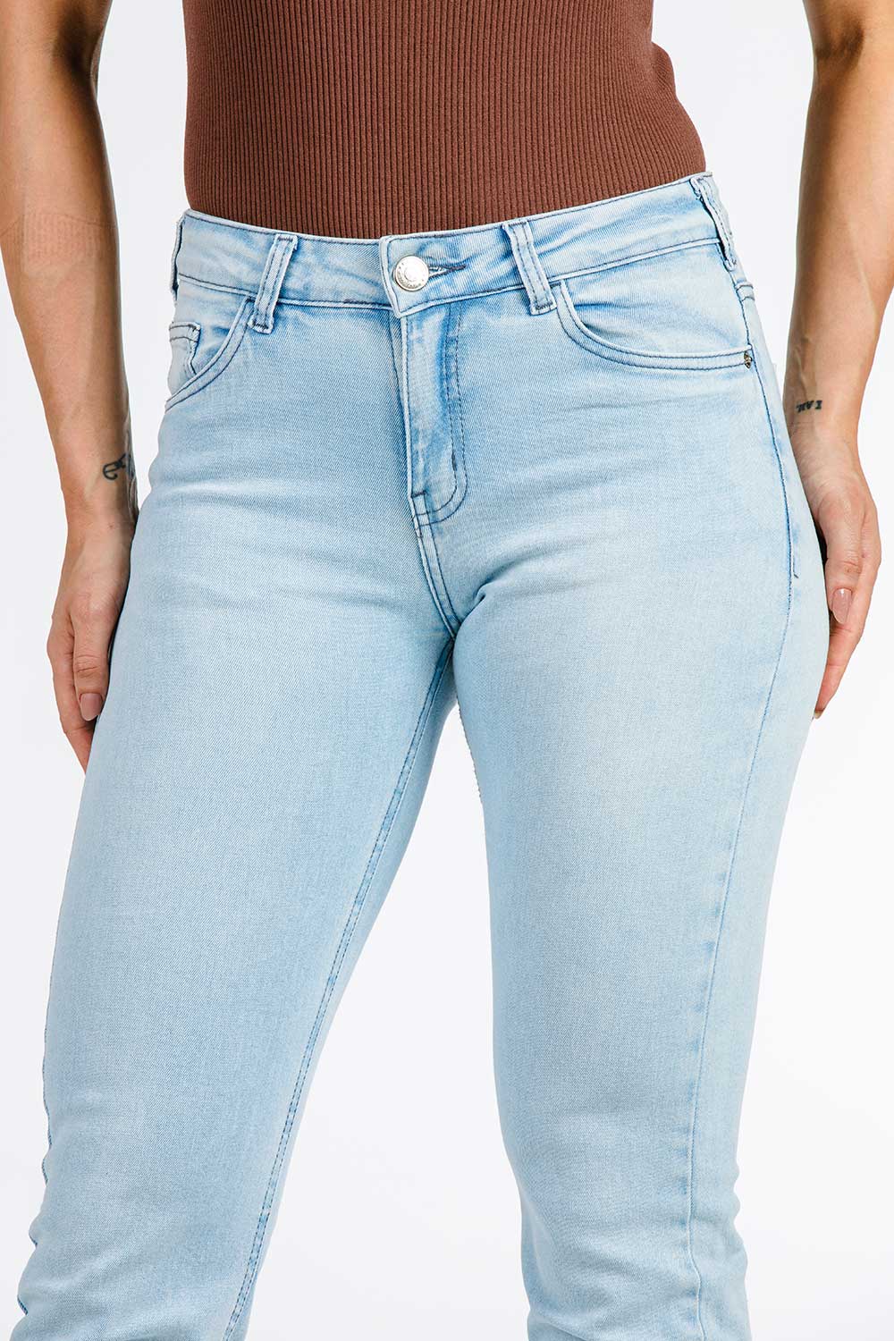 CALÇA JEANS RETA C3 LIGHT BLUE