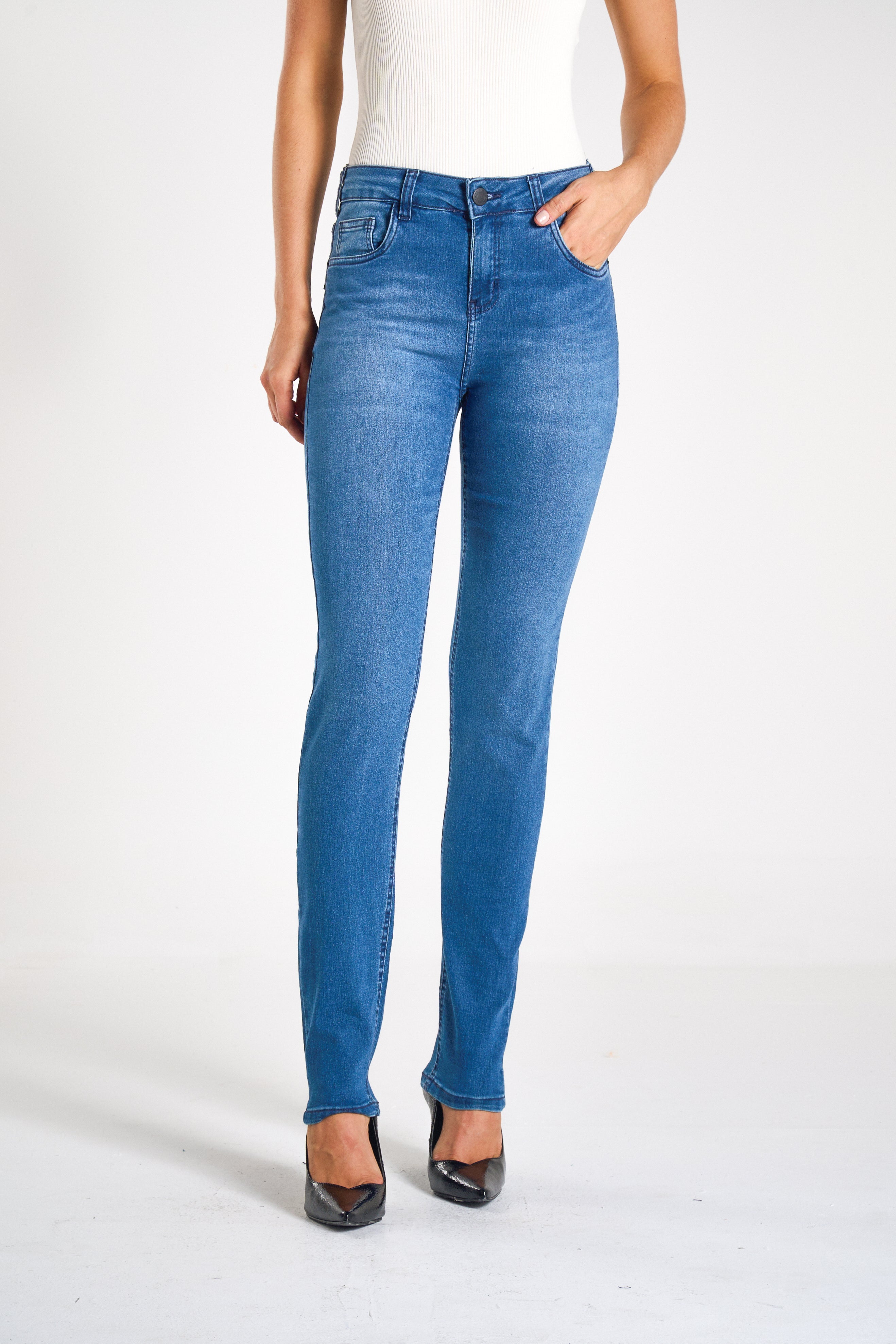 CALÇA JEANS SKINNY C3 BLUE WASH