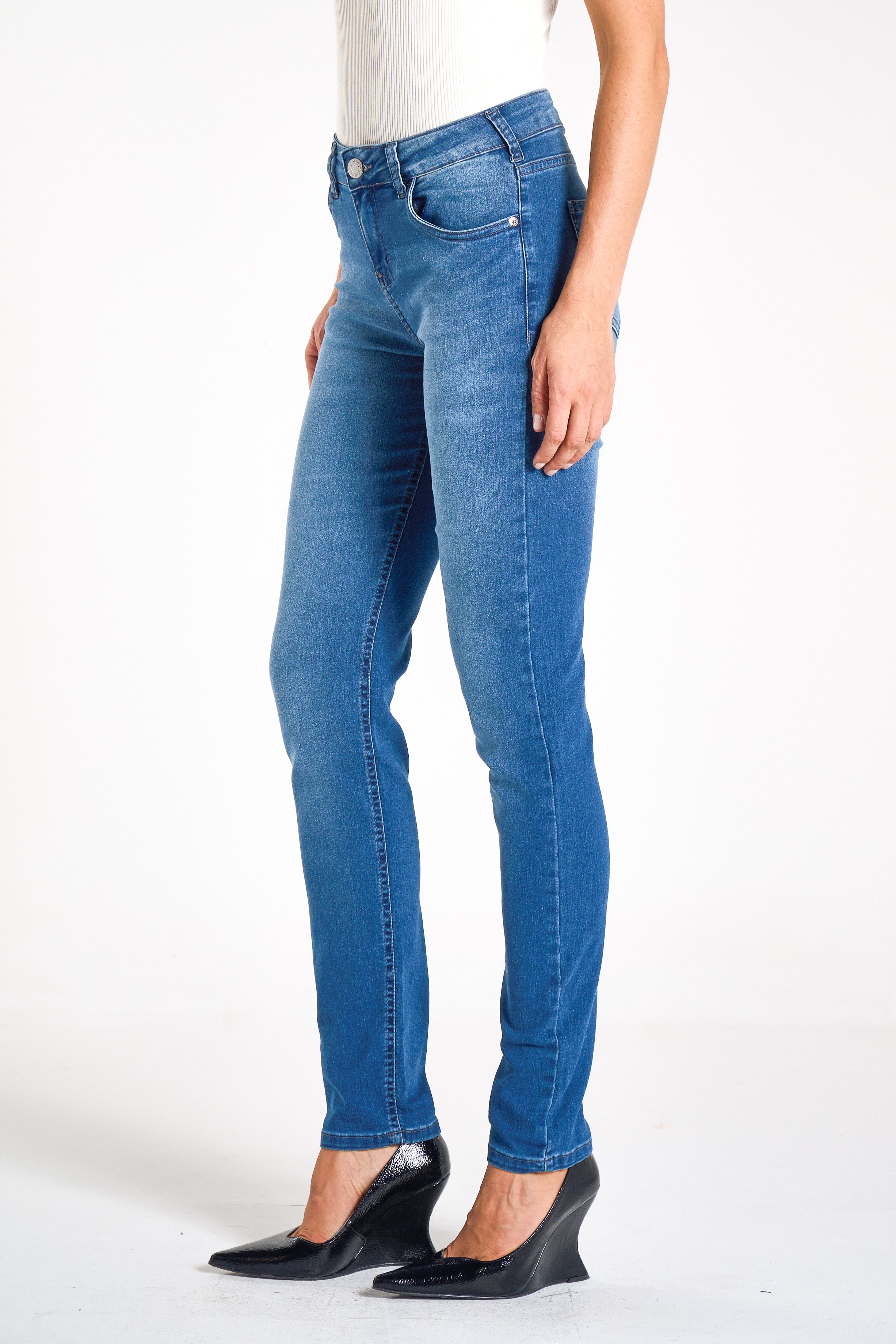 CALÇA JEANS SKINNY C3 BLUE WASH