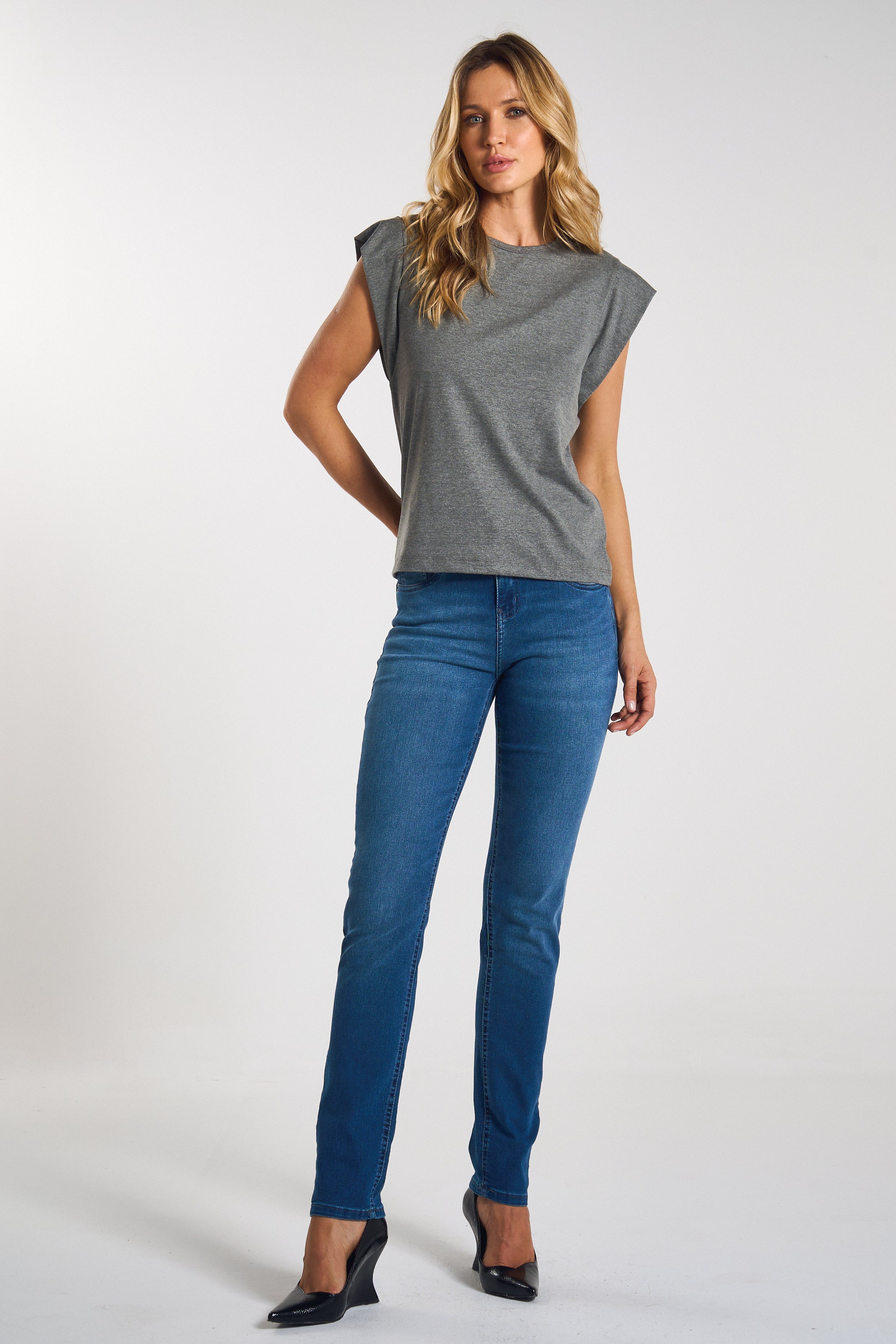 CALÇA JEANS SKINNY C3 BLUE WASH