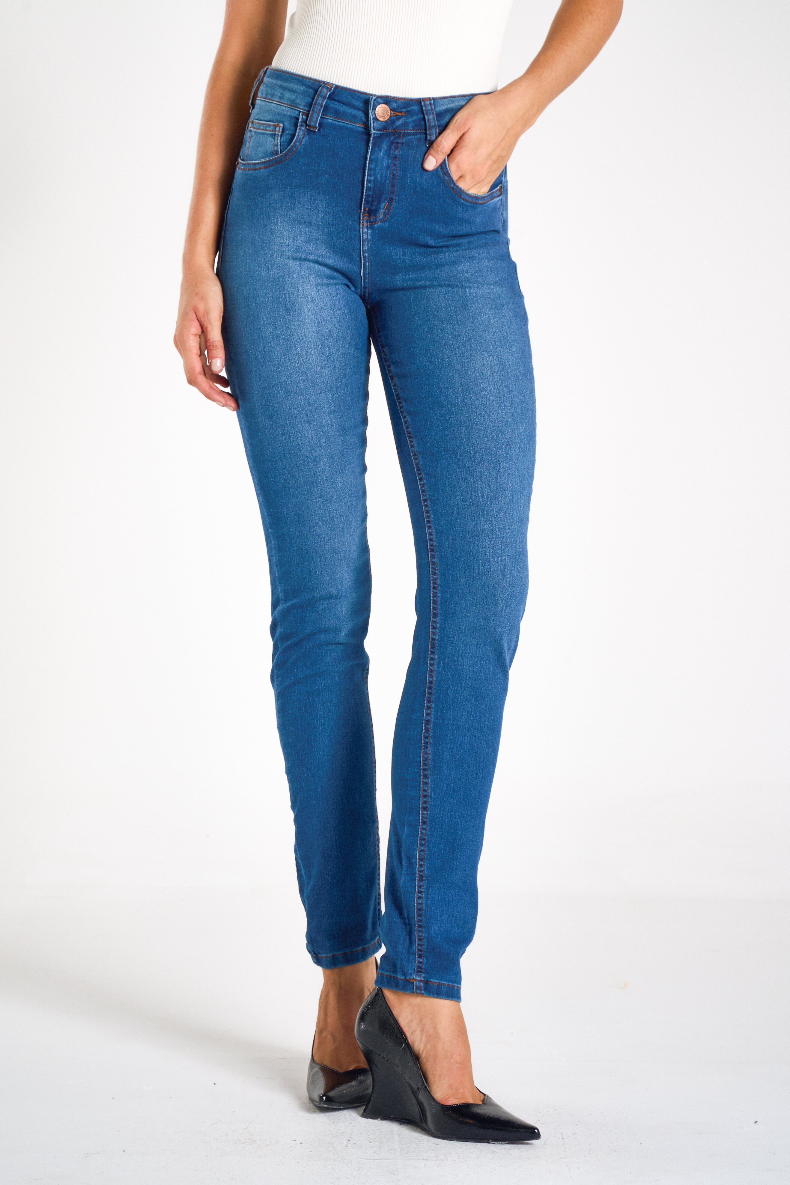 CALÇA JEANS SUPER SKINNY C3 DARK BLUE