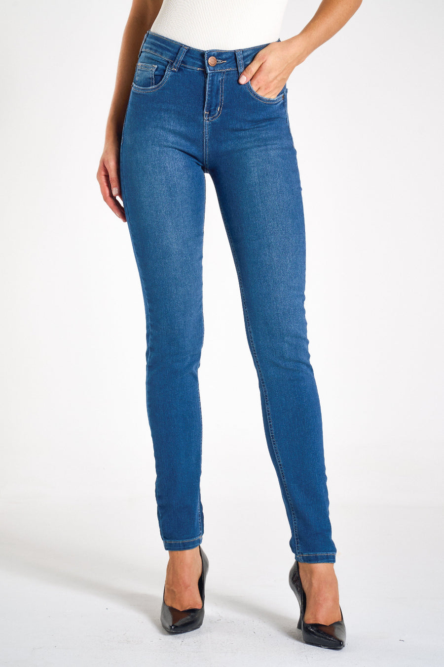 CALÇA JEANS SUPER SKINNY C3 DARK BLUE