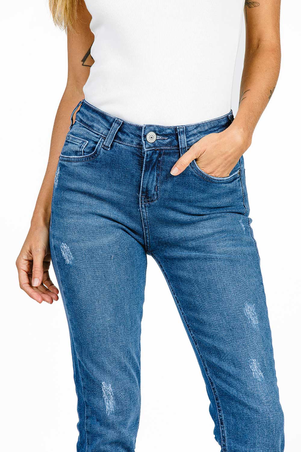 CALÇA JEANS SUPER SKINNY C3 BLUE WASH