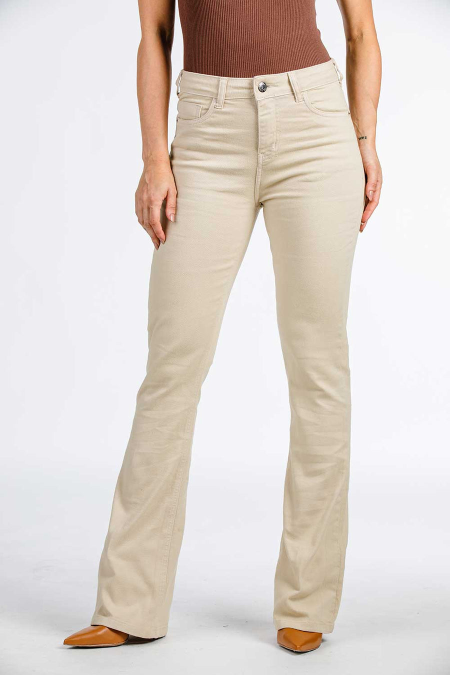 CALÇA JEANS BOOT CUT C4 BR/PT