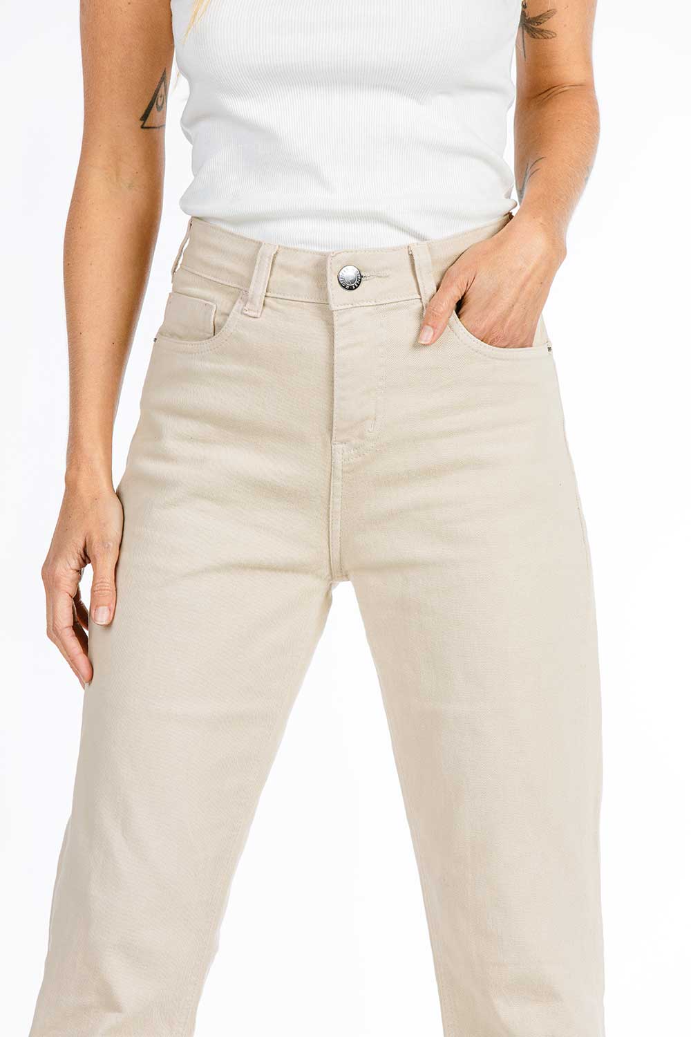 CALÇA JEANS BOOT CUT C4 BR/PT
