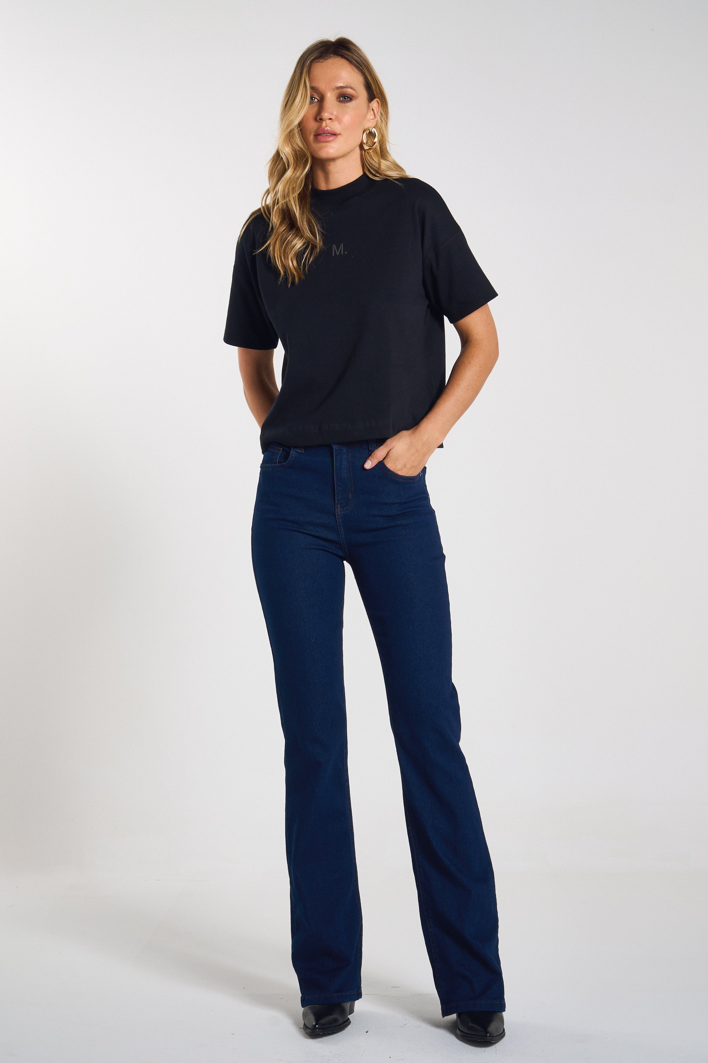 CALÇA JEANS BOOT CUT C4 AMACIADO