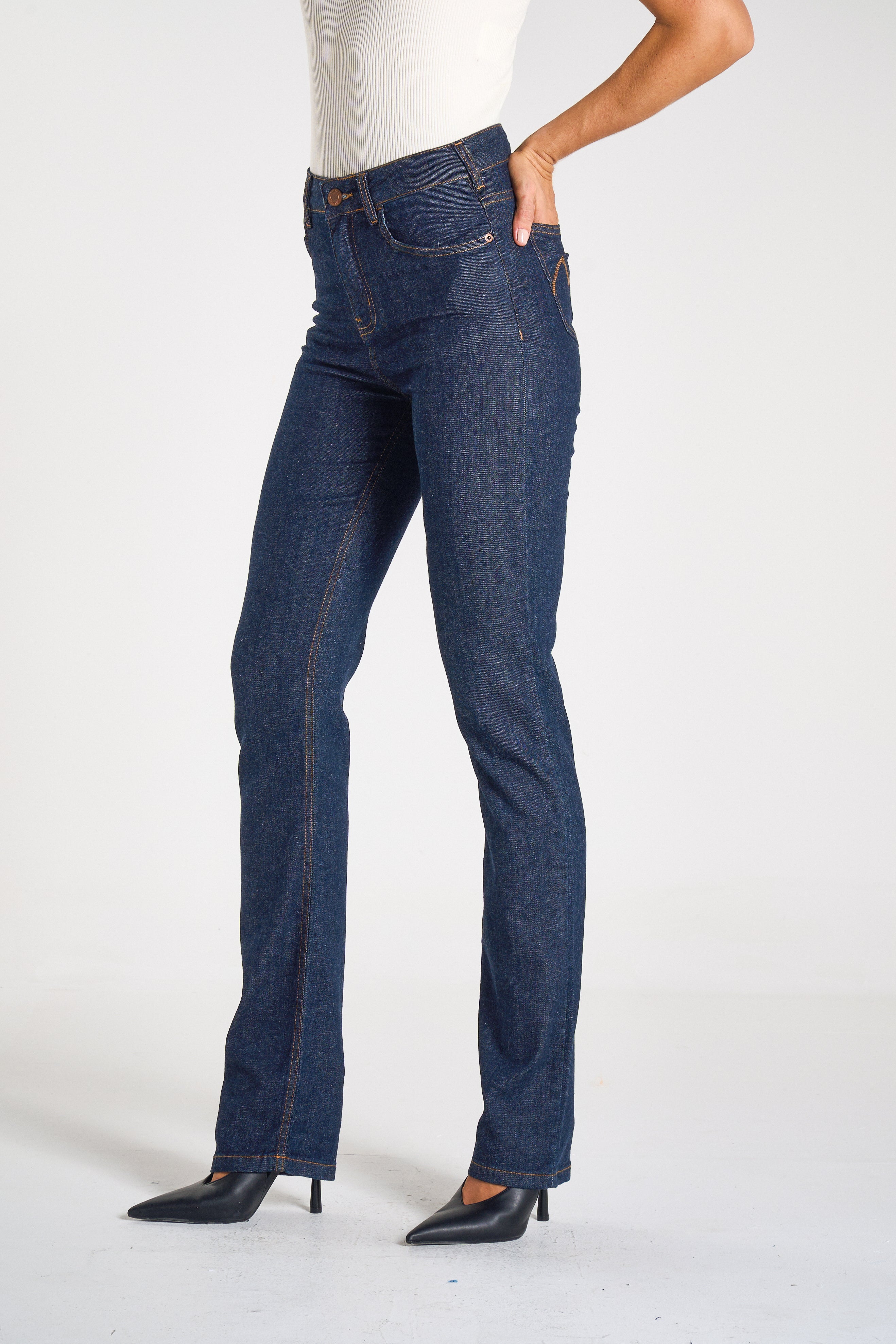 CALÇA JEANS RETA C4 AMACIADO