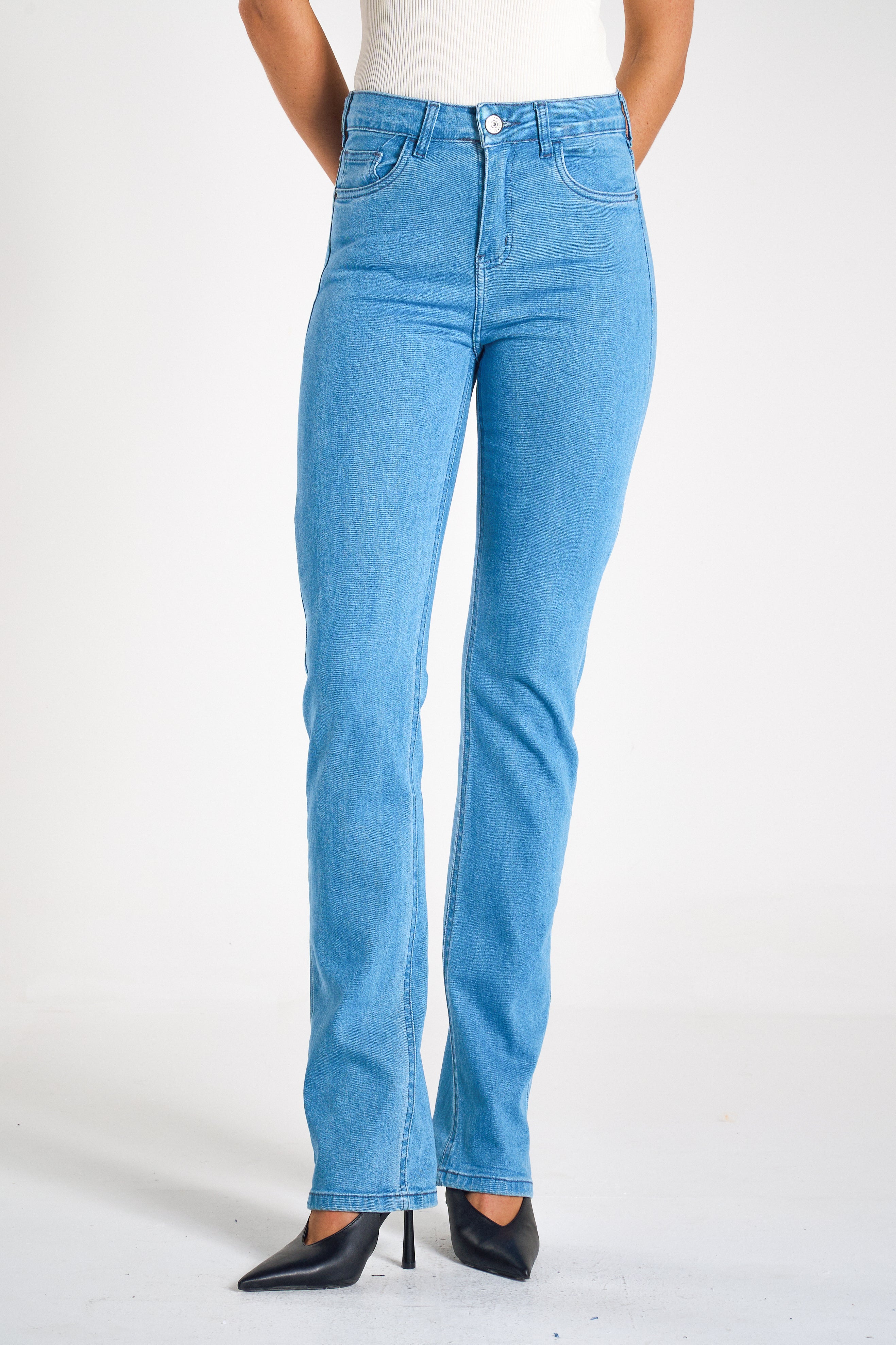 CALÇA JEANS RETA C4 LIGHT BLUE 25