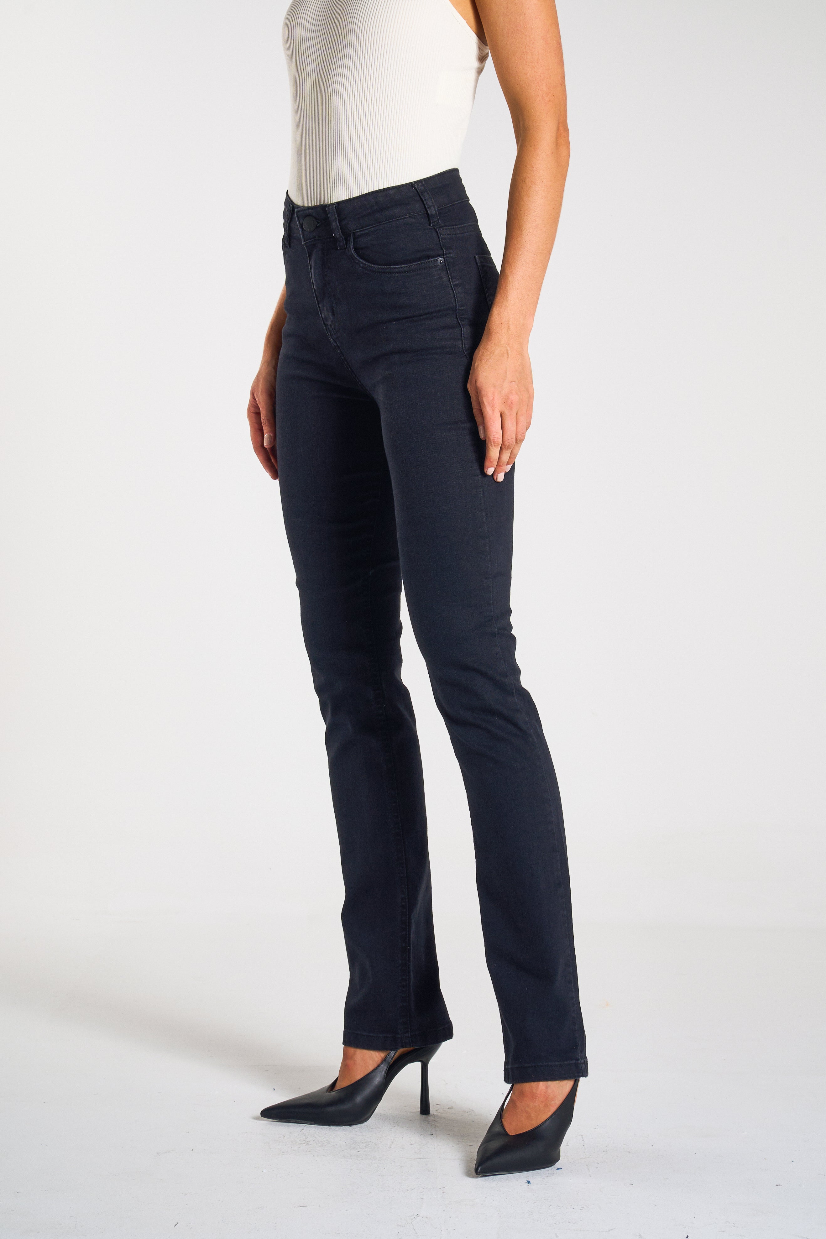 CALÇA JEANS RETA C4 BLACK DENIM 25