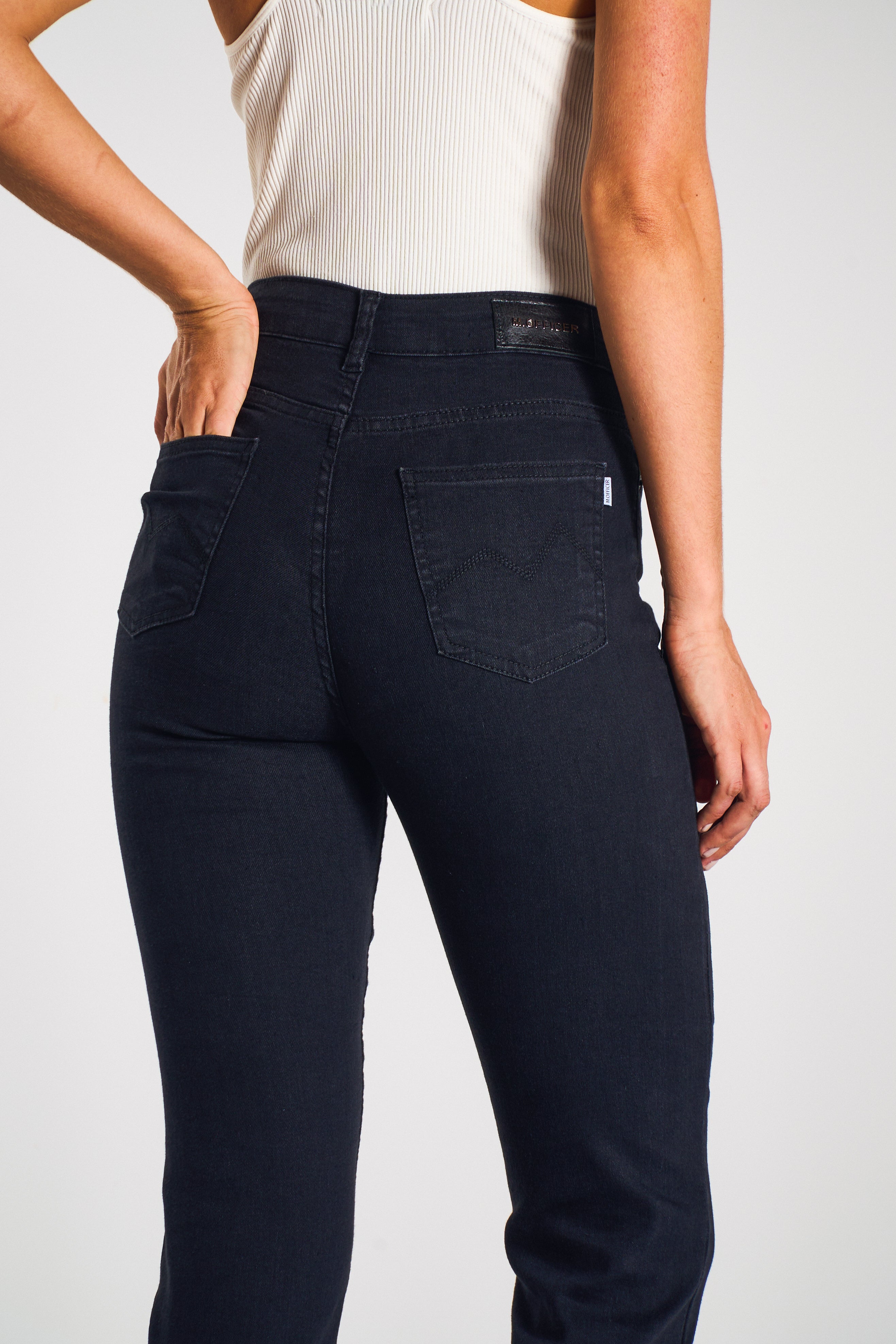 CALCA JEANS RETA C4 BLACK DENIN