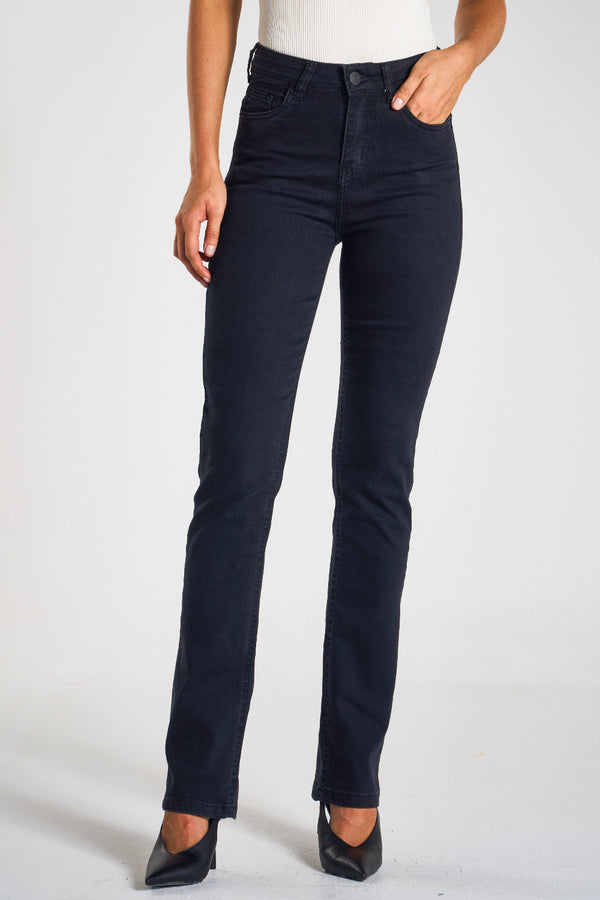 CALCA JEANS RETA C4 BLACK DENIN