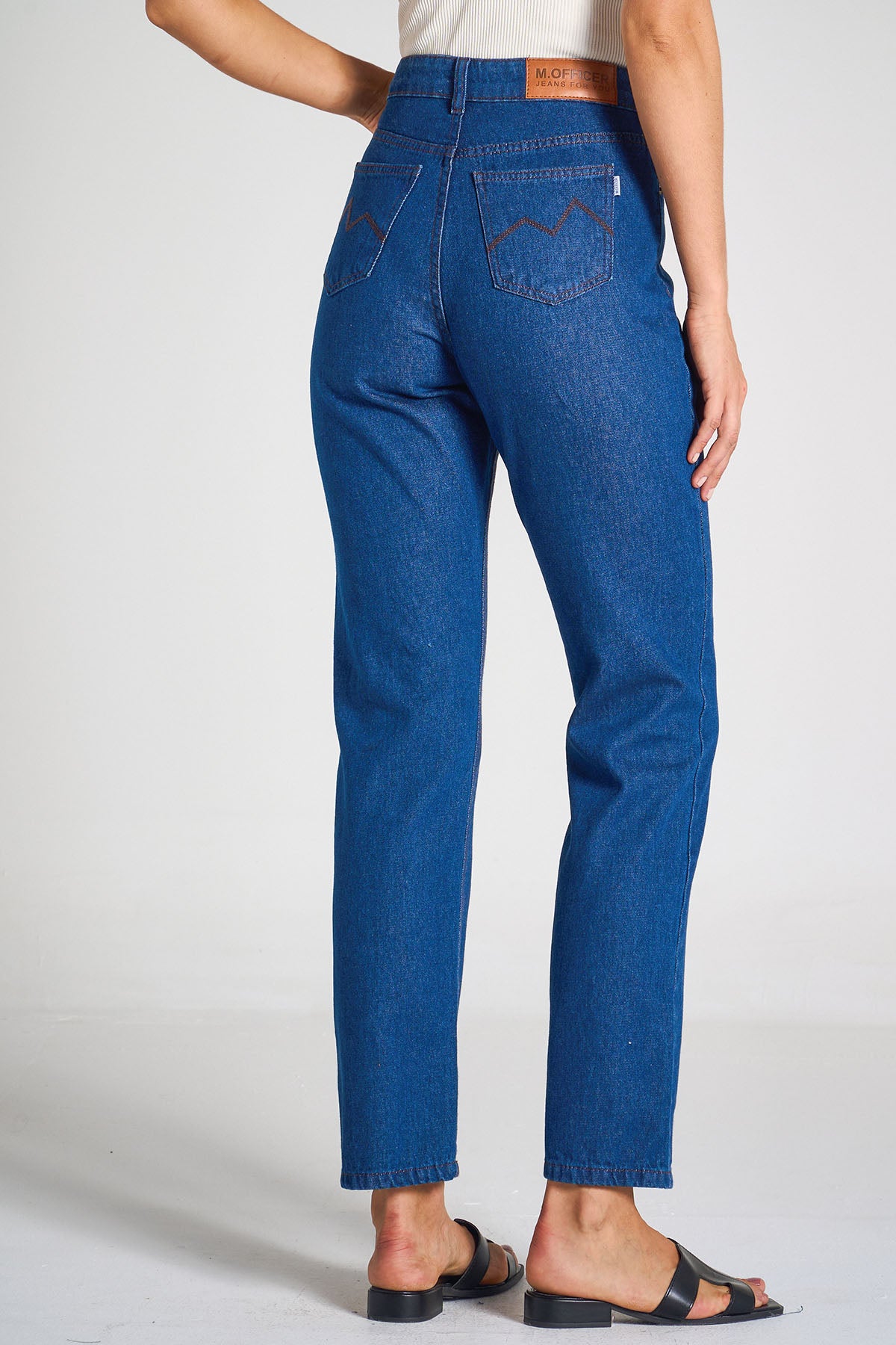 CALÇA JEANS MOM C4 DARK BLUE 25