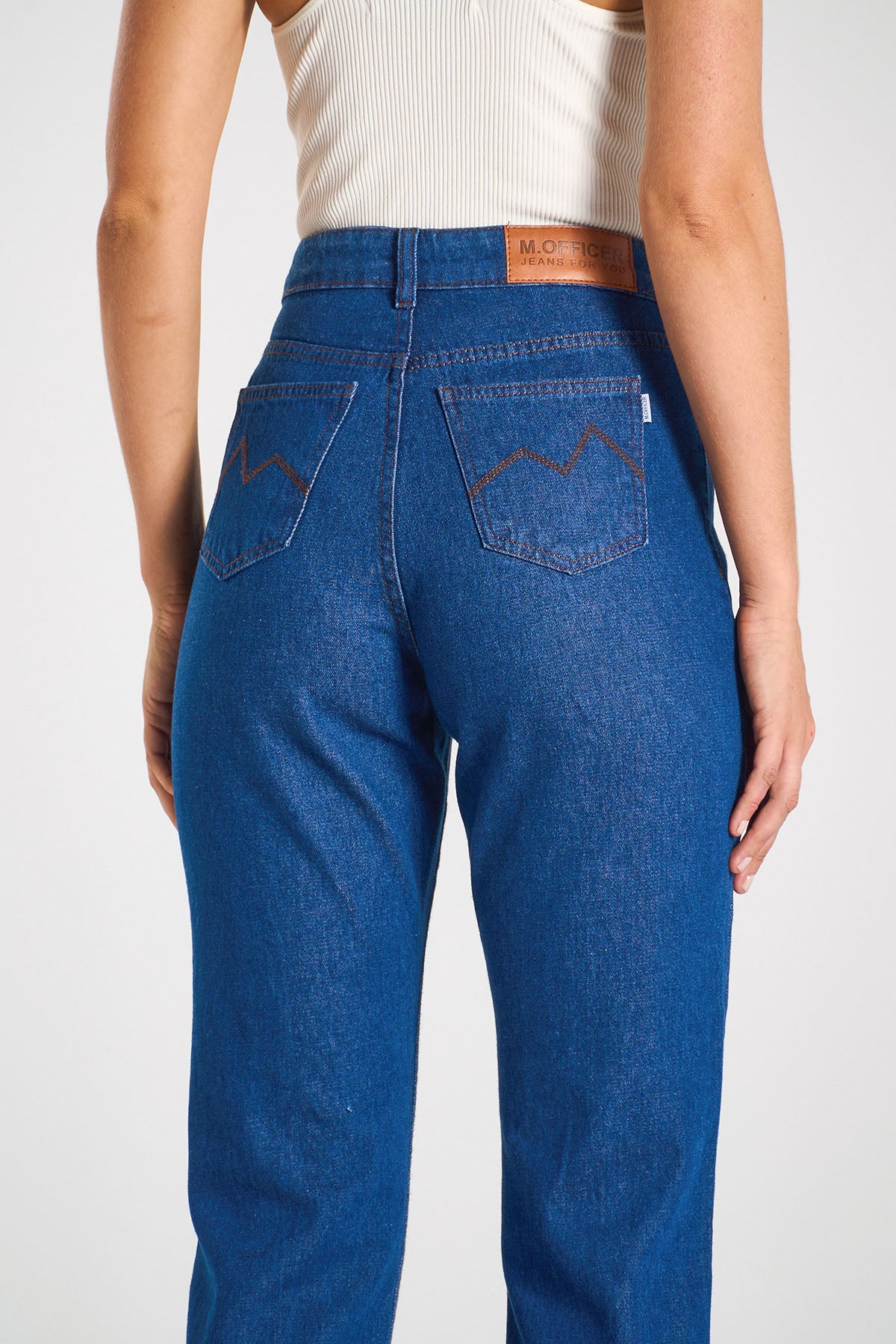 CALÇA JEANS MOM C4 DARK BLUE 25