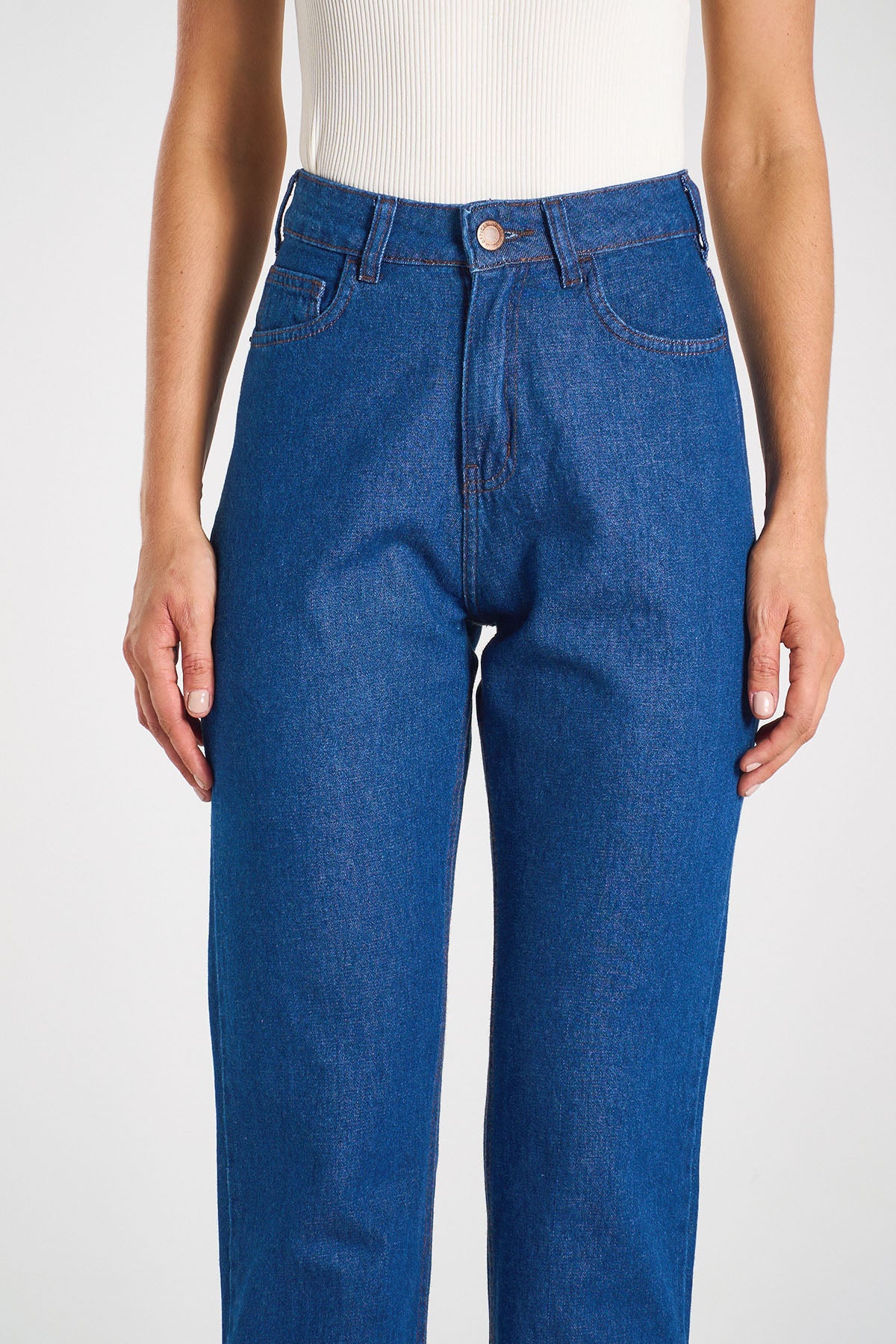 CALÇA JEANS MOM C4 DARK BLUE 25