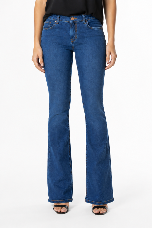 CALÇA JEANS BOOT CUT C3 BLUE WASH