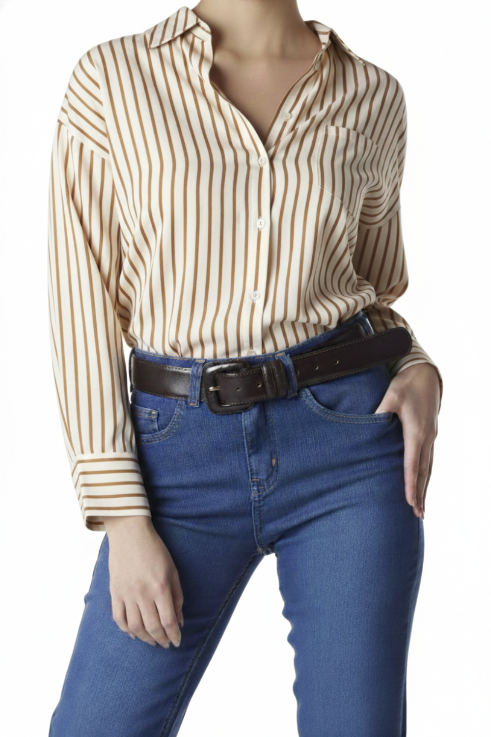 CAMISA MANGA LONGA LISTRADA