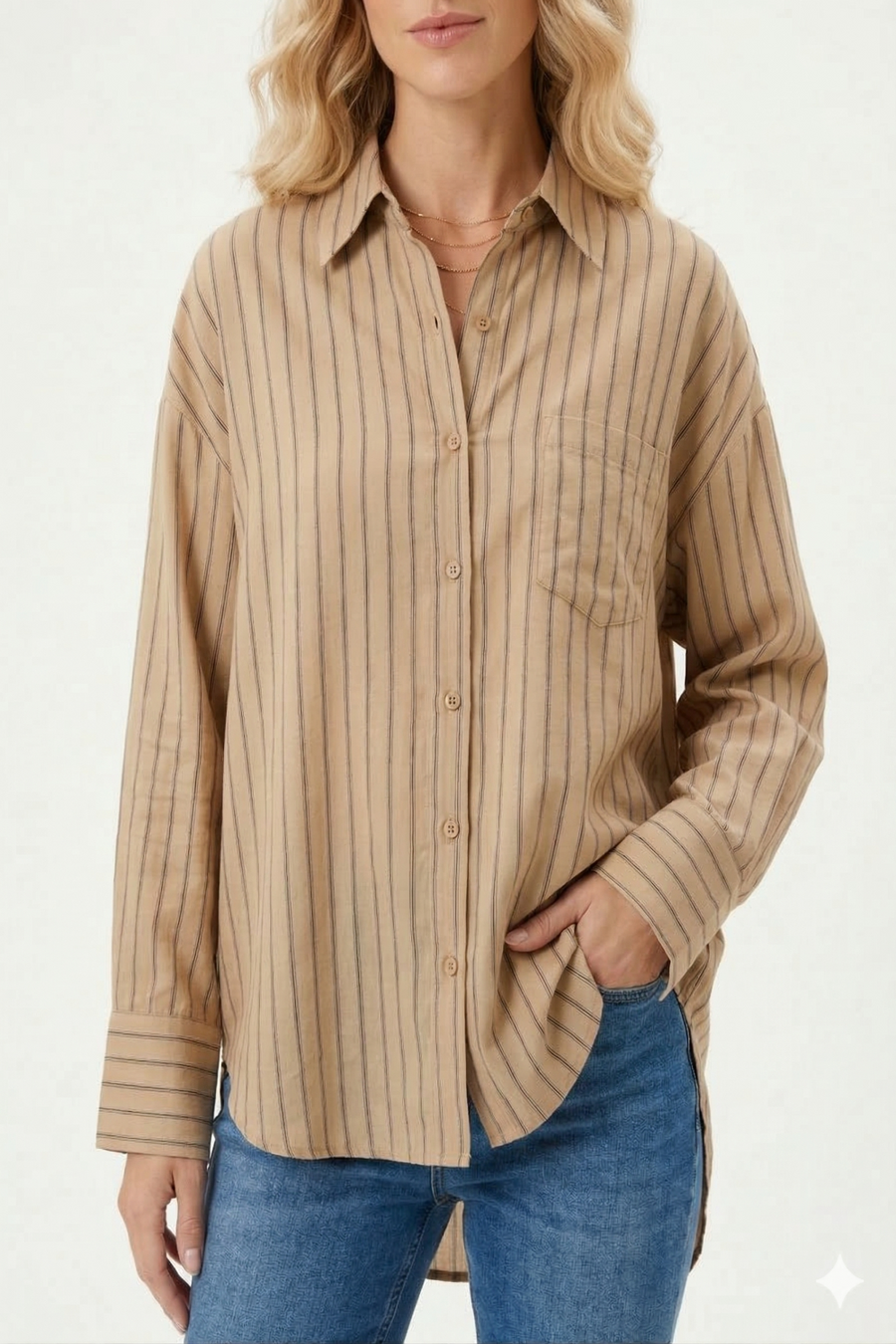 CAMISA MANGA LONGA LISTRADA