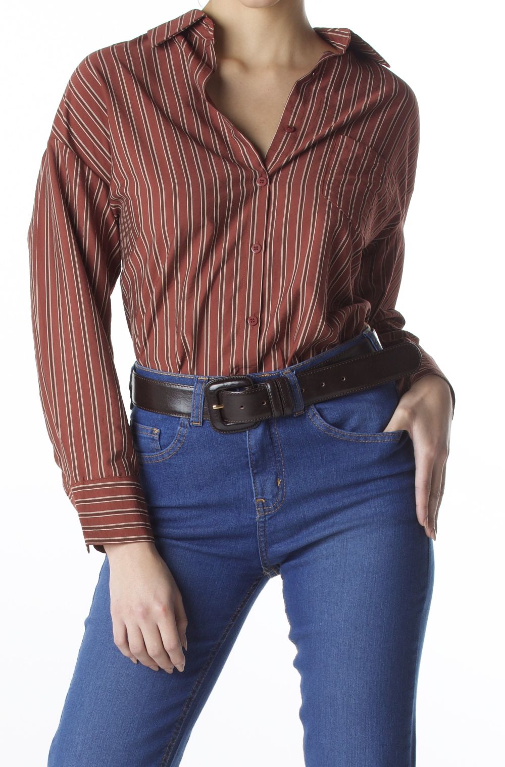 CAMISA MANGA LONGA LISTRADA