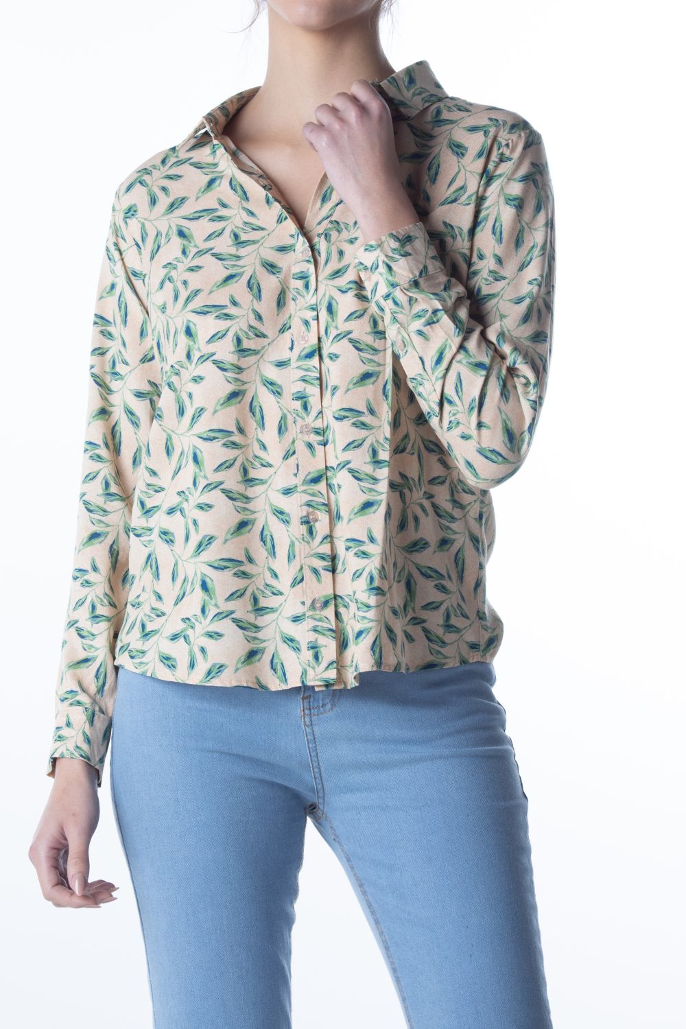 CAMISA MANGA LONGA FOLHAGEM