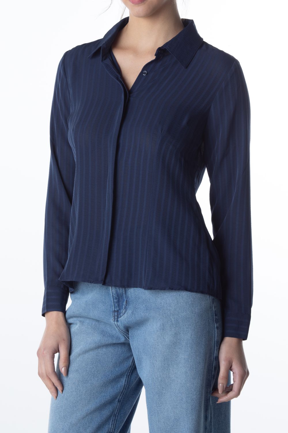 CAMISA M/L LISTRAS INVISIVEIS