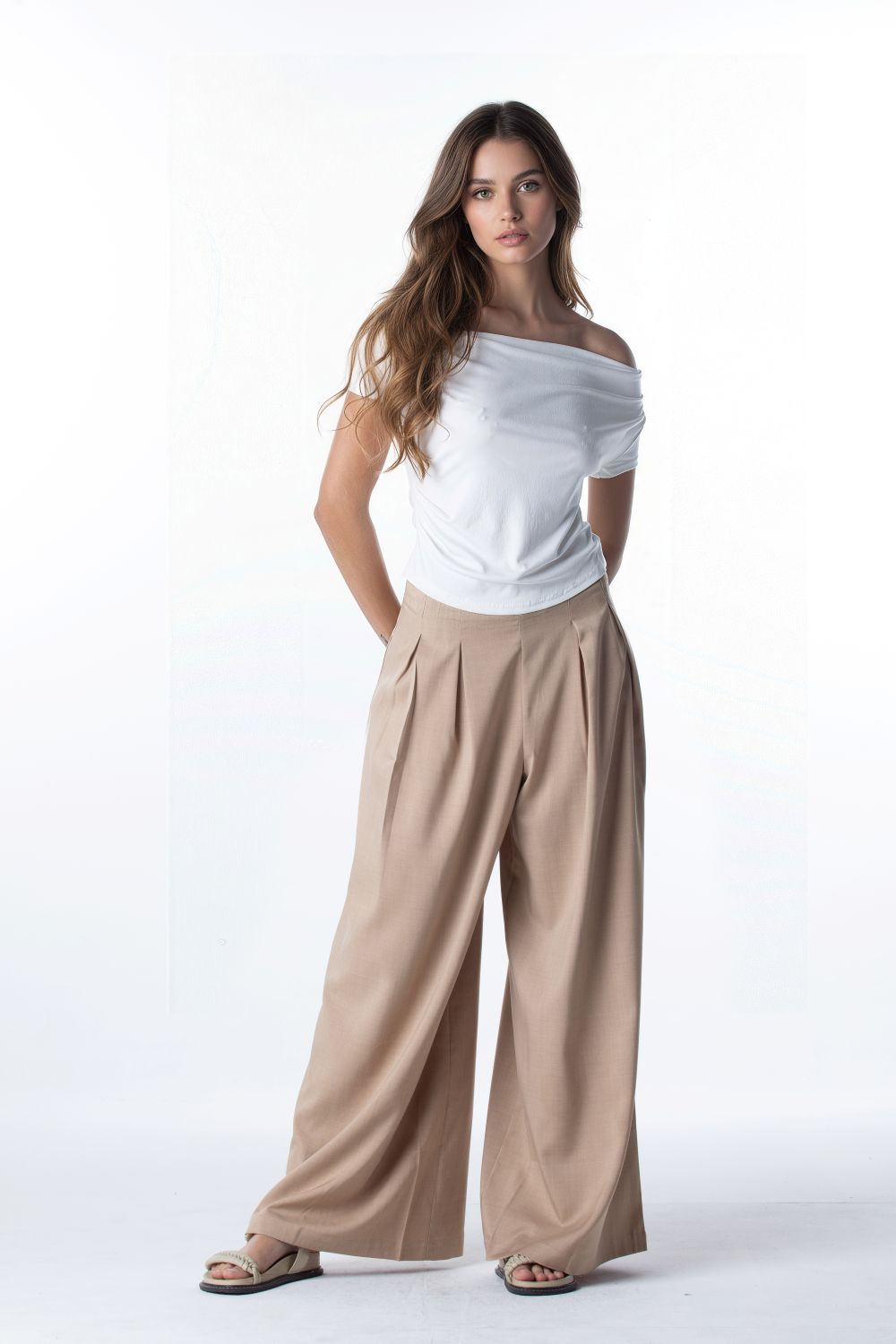 CALÇA AMPLA FEMININA