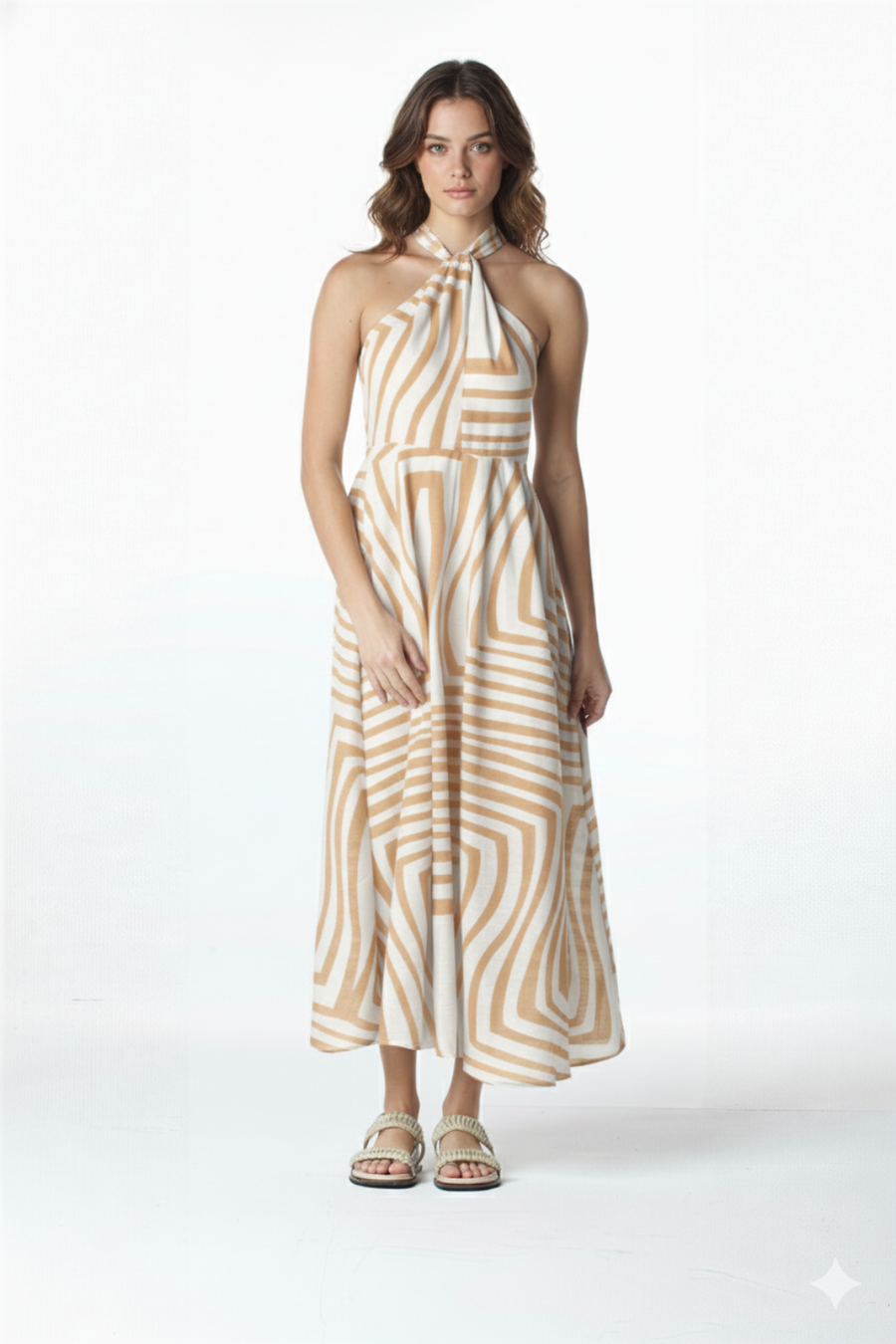 VESTIDO LONGO EST LISTRAS IMP