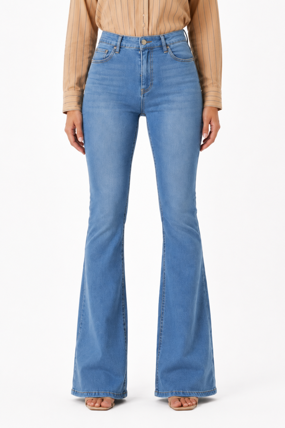 CALÇA JEANS BOOT CUT C4 LIGHT BLUE