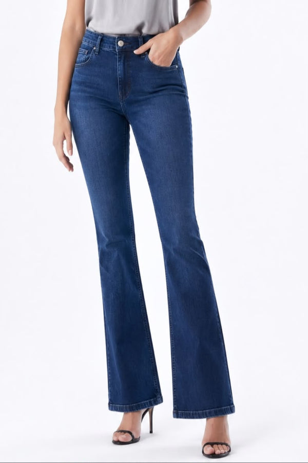 CALÇA JEANS BOOT CUT C4 BLUE WASH