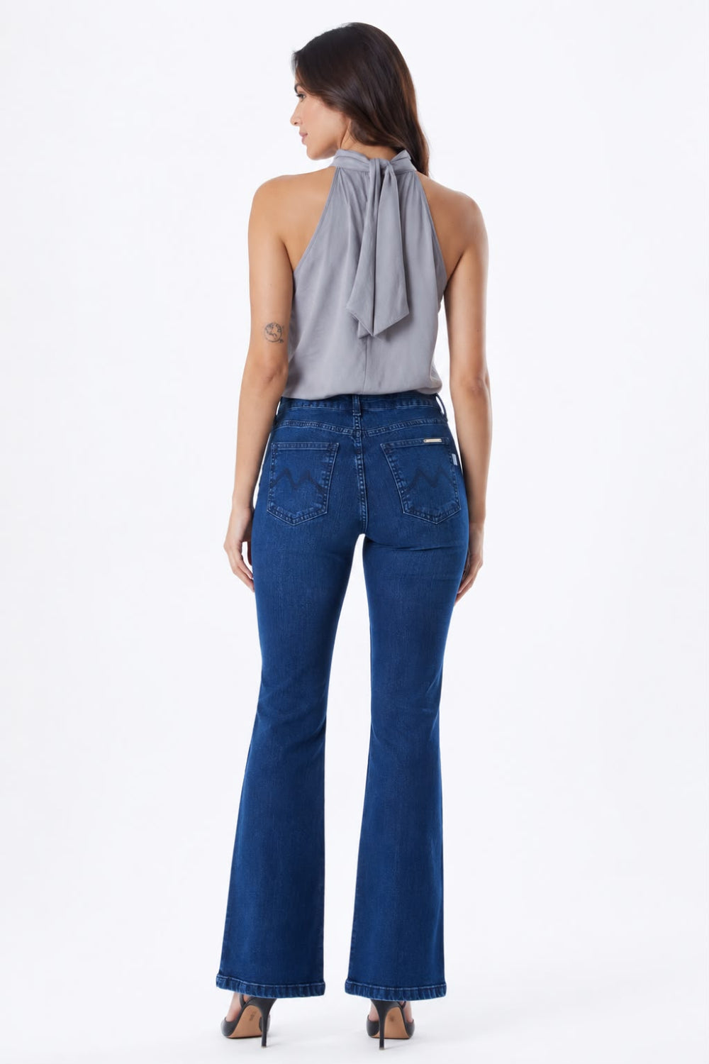 CALÇA JEANS BOOT CUT C4 BLUE WASH