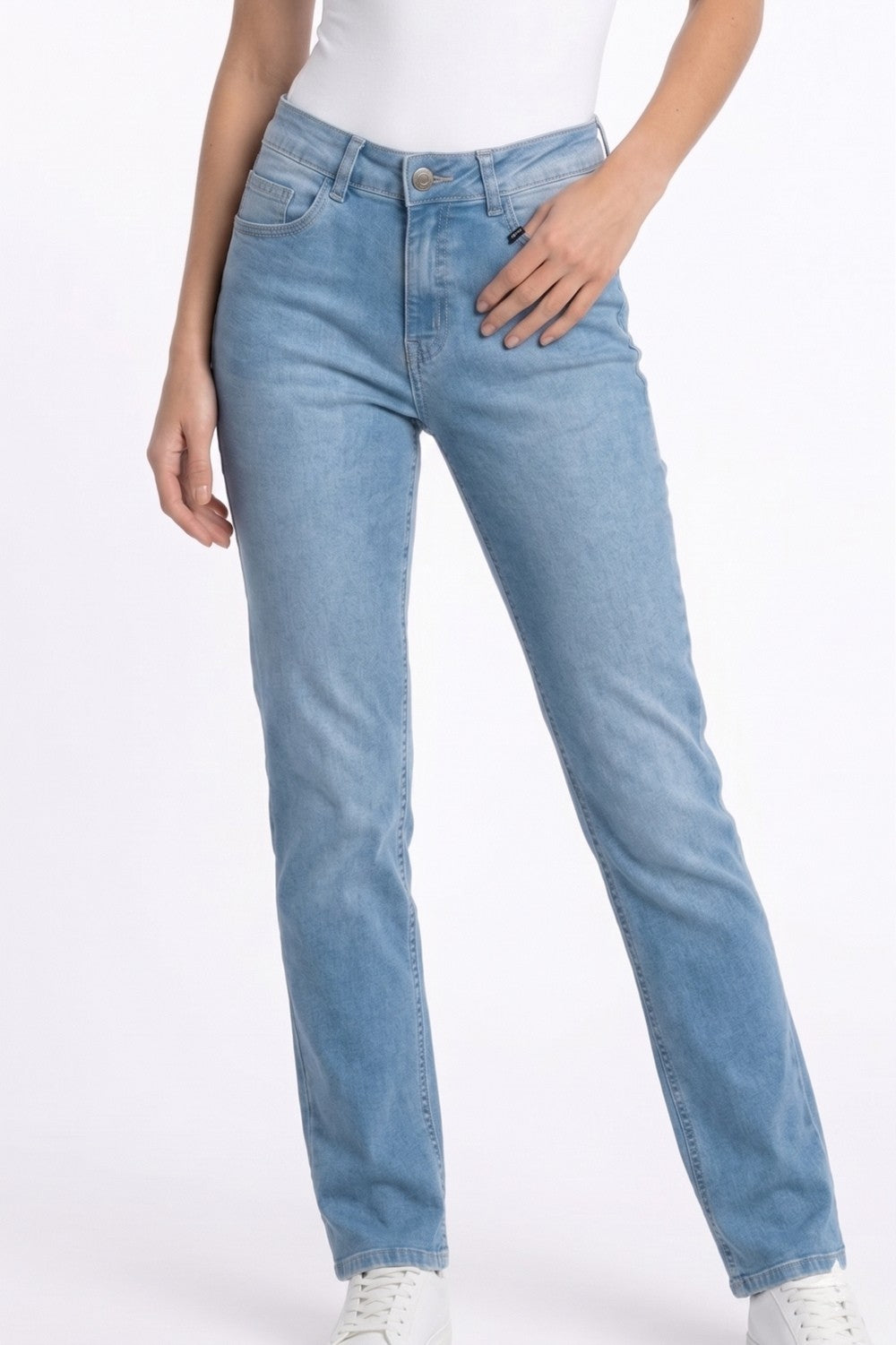 CALÇA JEANS RETA C4 LIGHT BLUE