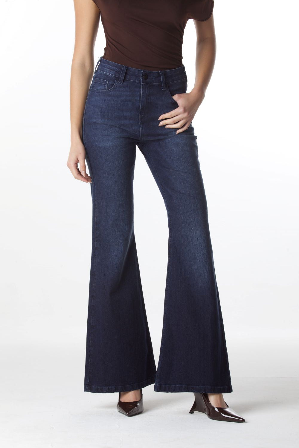 CALÇA JEANS SUPER FLARE C4 VINTAGE BLUE